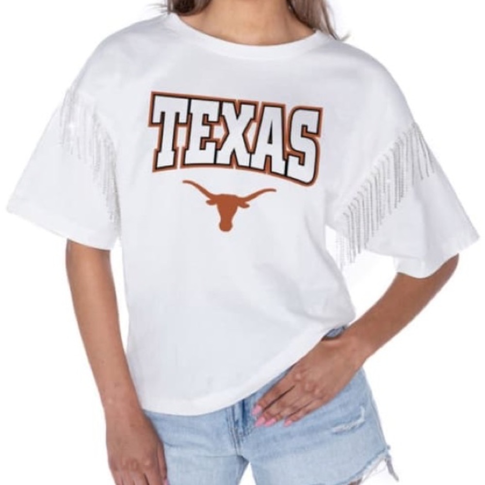 Texas Longhorn White Short Sleeve Tee